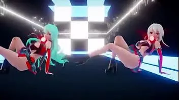 Play (mmd r-18) haku and miku chocolate cream sex dance (shark)