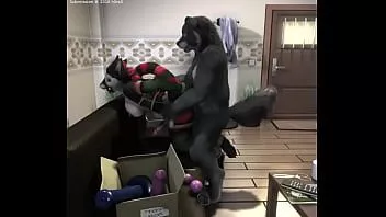 play Pelzige gefesselte und geknebelte Futa hat ihre Muschi gestopft